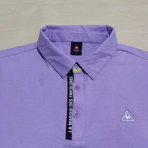 Le qoc sportif kaos polo shirt lilac colour original second