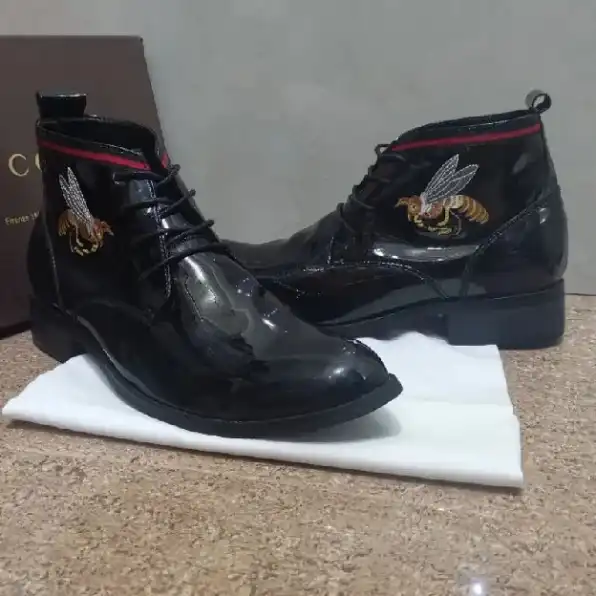 Sepatu pantofel formal boots gucci pria