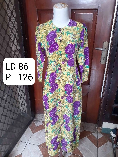 Maxi Long Dress Gamis Floral Wanita - preloved