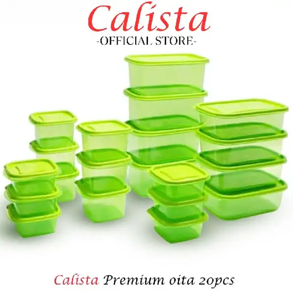 [ CALISTA ] FOOD CONTAINER TOPLES PLASTIK CALISTA OITA SET ISI 20PCS TEMPAT PENYIMPANAN MAKANAN DI K