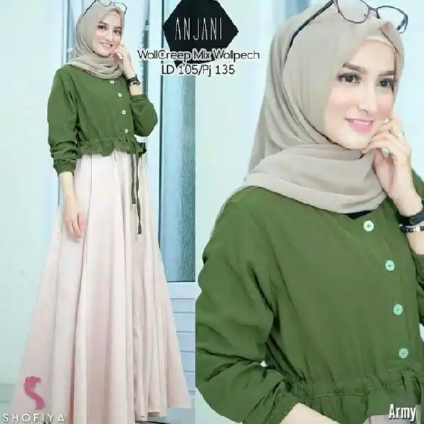 *ANS - Gamis Dress Muslim Wanita Anjani syari* 