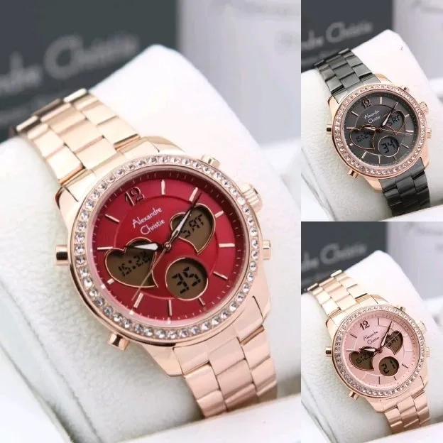 Ready!Jam tangan Alexandre Christie Wanita AC 9399 LH Tali All Stainless Steel 