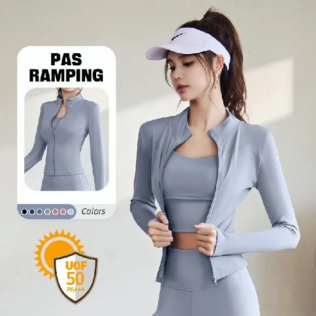 Jaket Olahraga Wanita Fitbody Fitness Yoga Gym Fit Body Lengan Panjang