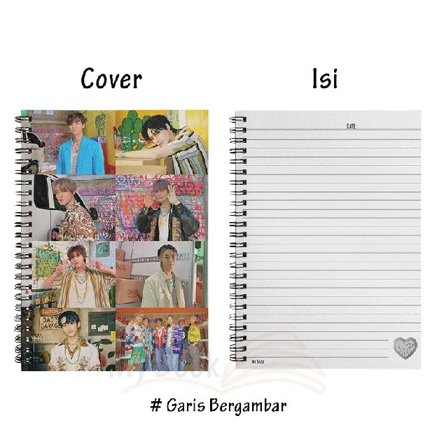 Buku Tulis Binder Notebook A5 Note Notes Book Spiral Diary Diari Jurnal Journal Kpop NCT Dream 41