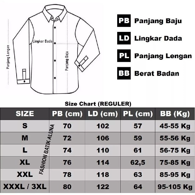 Kemeja Batik Lengan Panjang Premium Modern