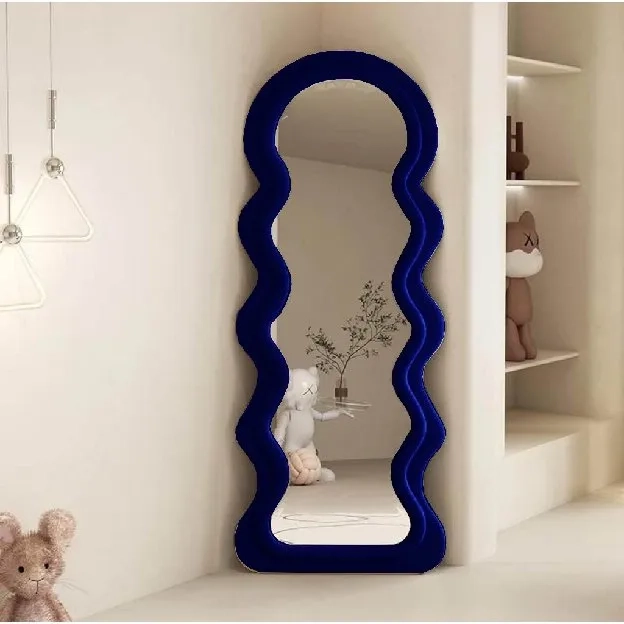 Cermin Aesthetic / Cermin Estetik / Irregular Wavy Mirror / Standing Mirror Aesthetic / Standing Mir