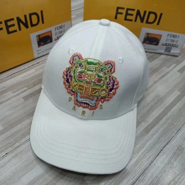 topi Kenzo Tiger Bordir White Topi Baseball