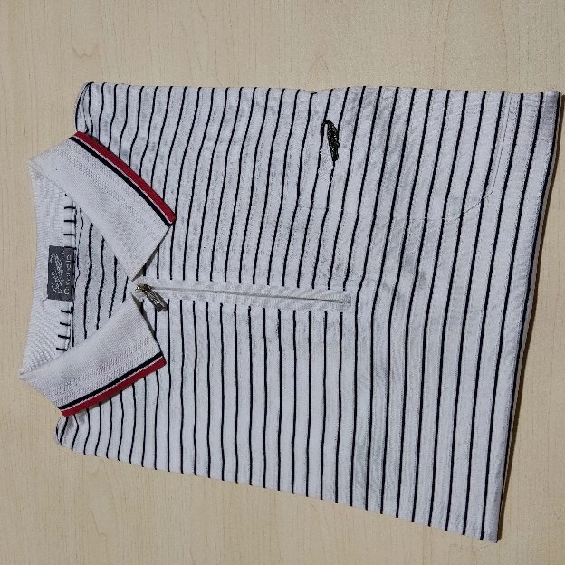 Crocodile kaos polo shirt zipper salur white black colour original