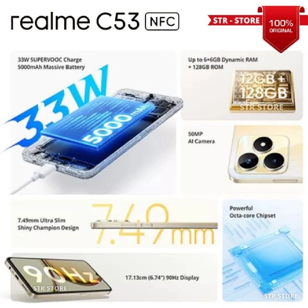 REALME C53 6/128 GB GARANSI RESMI