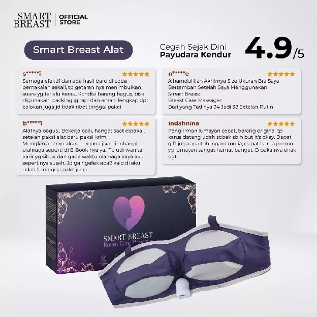 Smart Breast Alat Pembesar dan Pengencang Payudara