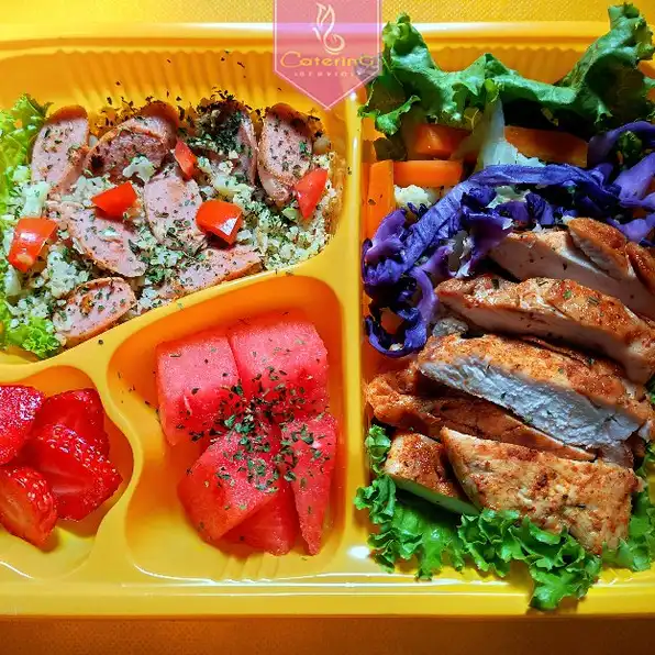 Catering Diet Keto Bandung Makan Siang & Makan Malam Paket 15 hari / 30box / 2box/hari