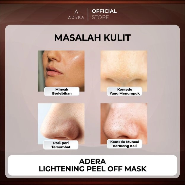 ADERA LIGHTENING PEEL OFF MASK / MASKER ADERA FLEK HITAM ORI / ADERA MASKER WAJAH ANTI FLEK