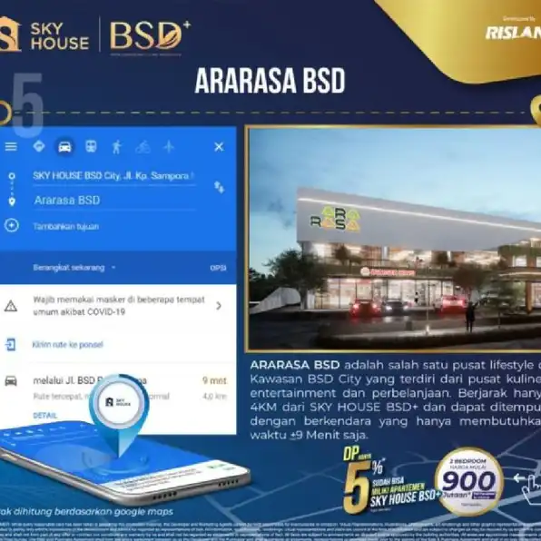 Apartemen Sky House BSD 3BR Mewah dan Strategis Di Tangerang 