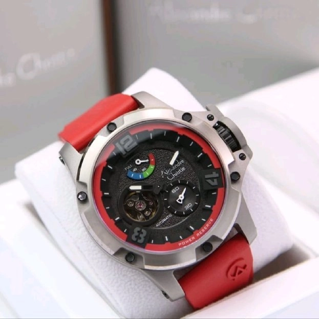 Ready!!Jam Tangan Alexandre Christie AC 6295 Automatic Titanium Pria