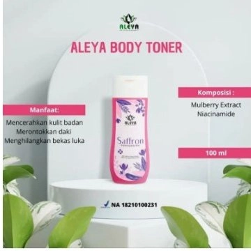 Toner whitening badan aleya skincare penghilang bekas luka toner pemutih saffron toner glowing ampuh