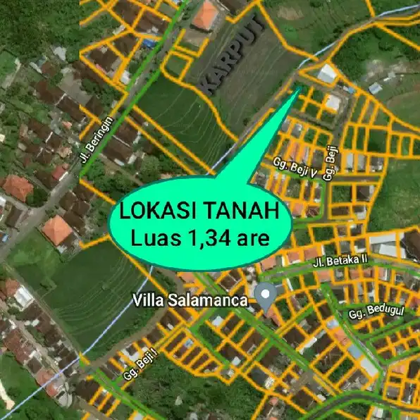 Dijual 1,34 are, Perumahan Banjar DUKUH Gg. Beji, Jl. Beringin Dalung Kuta Utara