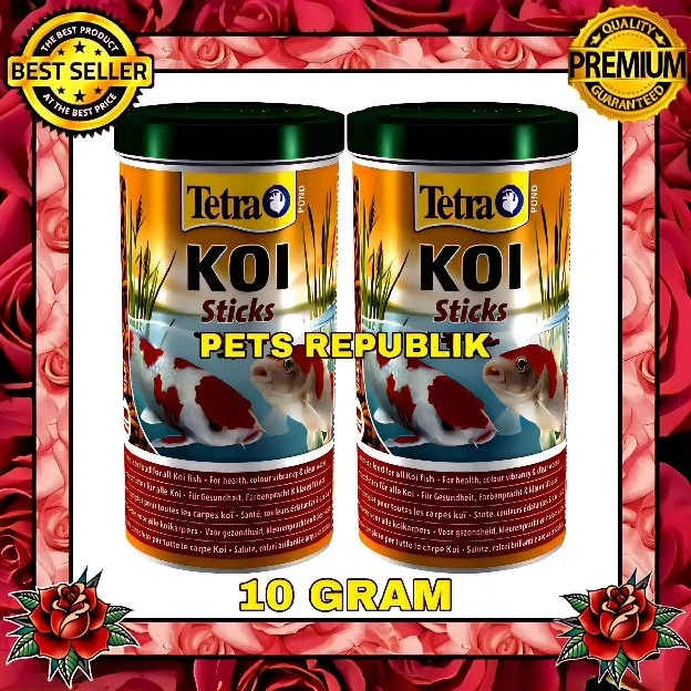 MAKANAN IKAN • PR PELET TETRA KOI PONDS FISH FOOD STICKS 10 GRAM