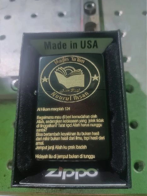 Zippo bisa custom logo ukir nama gambar tulisan foto grafir laser 