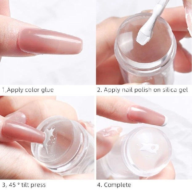 Alat Stempel Kuku Nail Stampler Stamping Tools Untuk Cetak Nail Art Stamp Kuku Silicone Scraper Mani