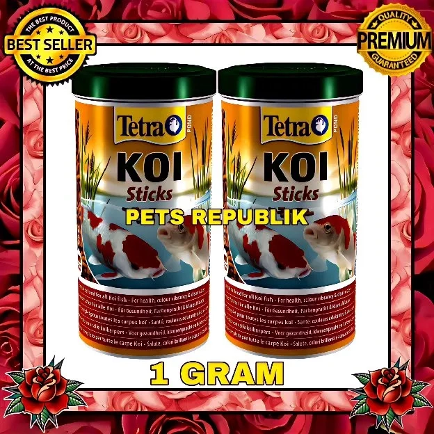 MAKANAN IKAN • PR PELET TETRA KOI PONDS FISH FOOD STICKS 1 GRAM