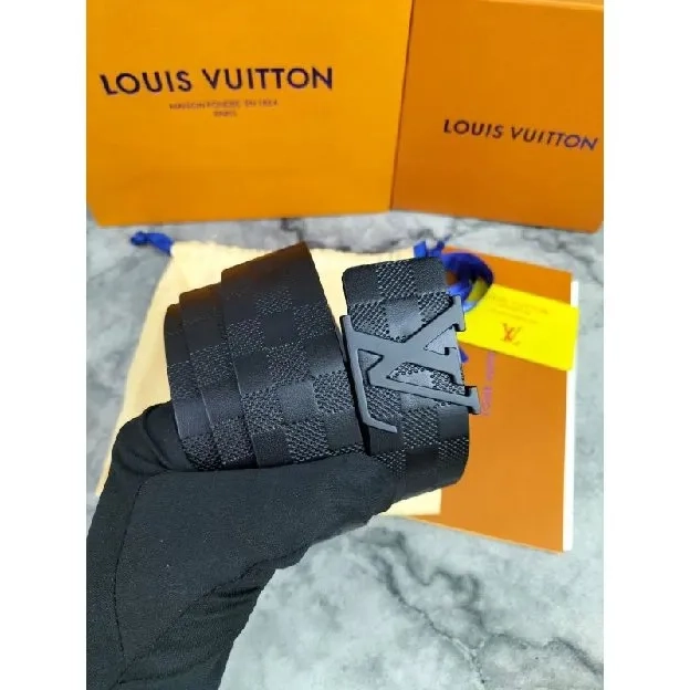 IKAT PINGGANG BELT SABUK PRIA LOUIS VUITTON LV LV9071 DAMIER BLACK