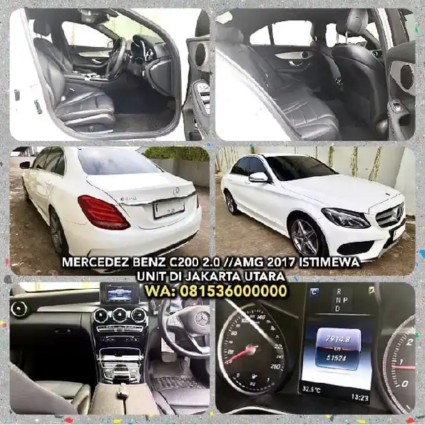 MERCEDEZ BENZ C200 2.0 //AMG 2017 ISTIMEWA.UNIT DI JAKARTA UTARA.WA: 081536000000