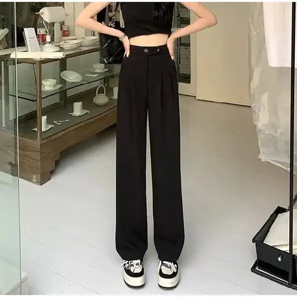 Highwaist Loose Pants Korean Style