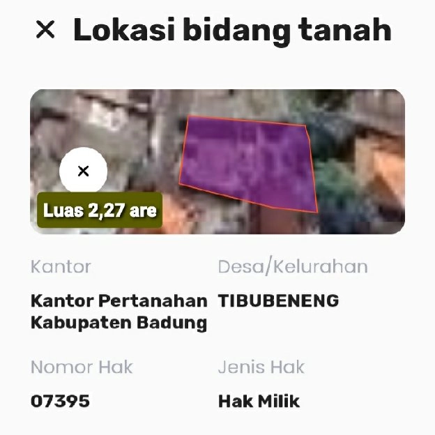 Dijual 2,27 are, Jl. Bolong Catu Padonan Tibubeneng Kuta Utara