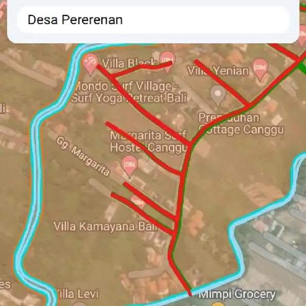 Dijual 1,5622 Ha. Jl. Munduk Batu Belah Sempol Pererenan Mengwi Badung