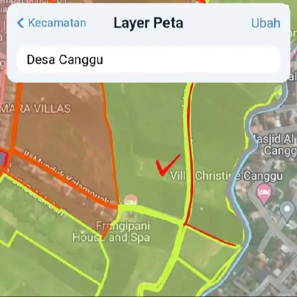 Dikontrakan 650M², Jl. Munduk Kalampuak BATU BOLONG Subak Canggu