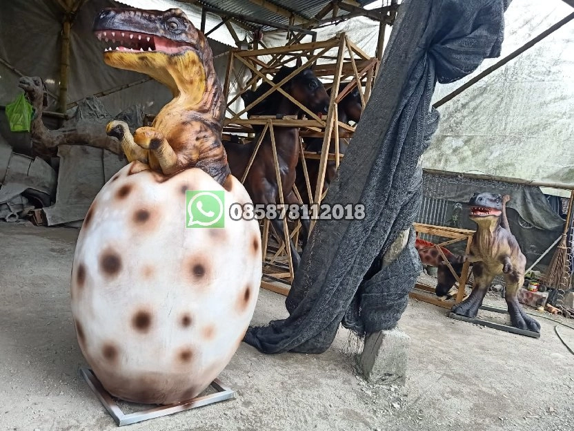 Patung Telur Dino Kecil