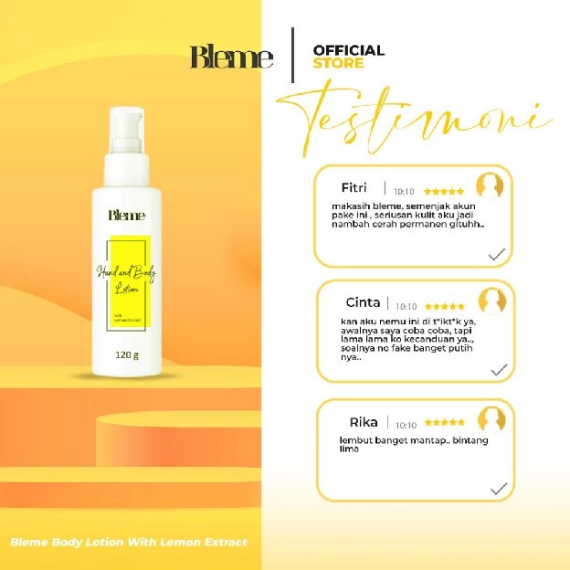 Bleme Whitening Body Lotion With Lemon Extract 120 gr