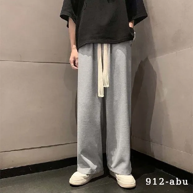 celana corduroy pria celana panjang pria korean style celana pinggang karet oversize pria baggy pant