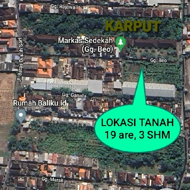 Dijual 19 are, Jl. Batas Dukuh Sari Sesetan Denpasar