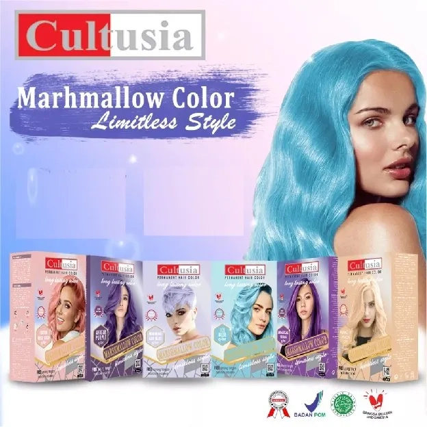 Cultusia Marshmallow Hair Color Series | Semir Rambut Marshmallow Free Sarung Tangan