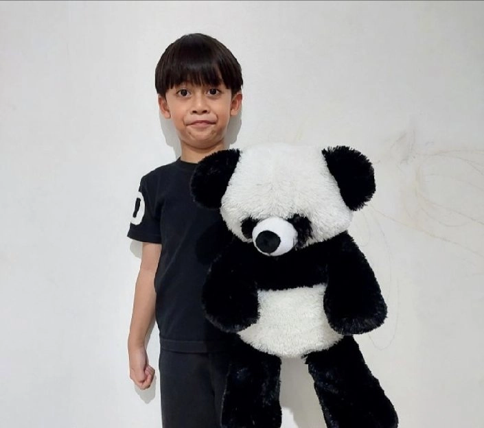 Tas Boneka Panda Ransel Lucu Bahan Bulu Halus Tas Panda Imut Gemoy