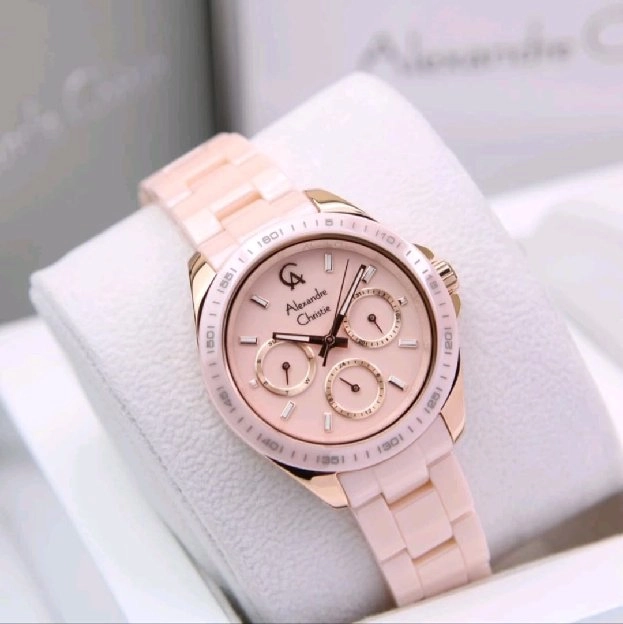 Ready!Jam tangan Alexandre Christie Wanita AC 2B08 Keramik