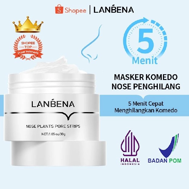 [BPOM] Lanbena Masker Komedo Wajah Komedo-Pengangkat /Pembersih Komedo /Masker Hidung /Pencabut kome