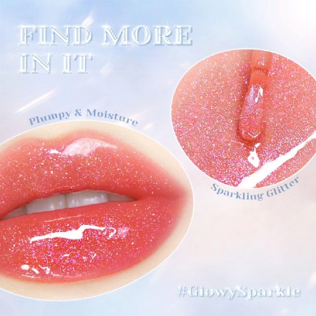 FOCALLURE Plump Nourishing Lip Gloss Tinted Shimmer Glitter Glossy Finish