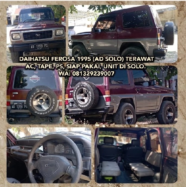 DAIHATSU FEROZA 1995 (AD SOLO) TERAWAT, AC, TAPE, PS, SIAP PAKAI. UNIT DI SOLO. WA: 081329239007