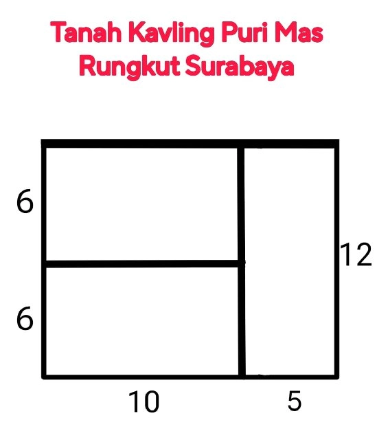 Selangkah Ke MERR Kavling Istimewa 2 Unit Aja Perum Puri Mas Rungkut Surabaya SHM 