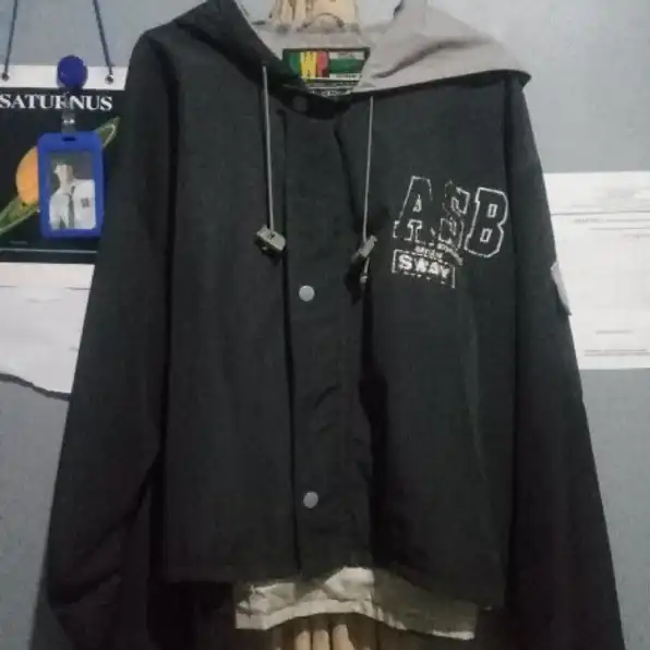 JAKET CROP ASB BLACK ORI