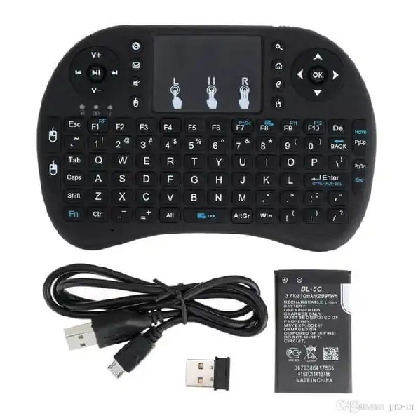 [TERMURAH] KEYBOARD AIR MOUSE I8 MINI KEYPAD WIRELESS TOUCHPAD BACKLIGHT RAINBOW