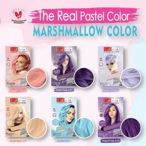 Cultusia Marshmallow Hair Color Series | Semir Rambut Marshmallow Free Sarung Tangan