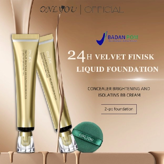 【BPOM】ONLYOU Foundation-Concealer Krim Pelembab mengecilkan Pori-pori BB Cream Oil Makeup Foundation