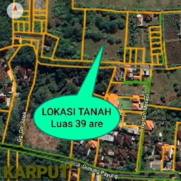 Dijual 39 are, Jl. Gunung Payung Dharmawangsa Pandawa Kuth Kuta Selatan