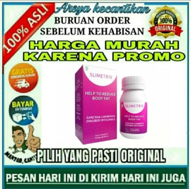 SLIMETRIK ASLI ORIGINAL OBAT DIET ALAMI PELANGSING BADAN ALAMI