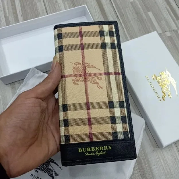 Dompet Panjang Burberry Vintage Dompet Lipat Kulit