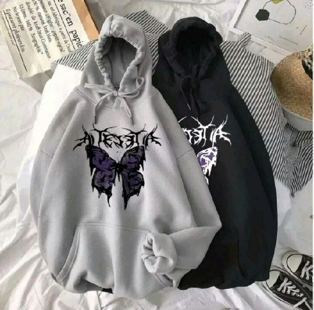 Hoodie Topi Butterfly