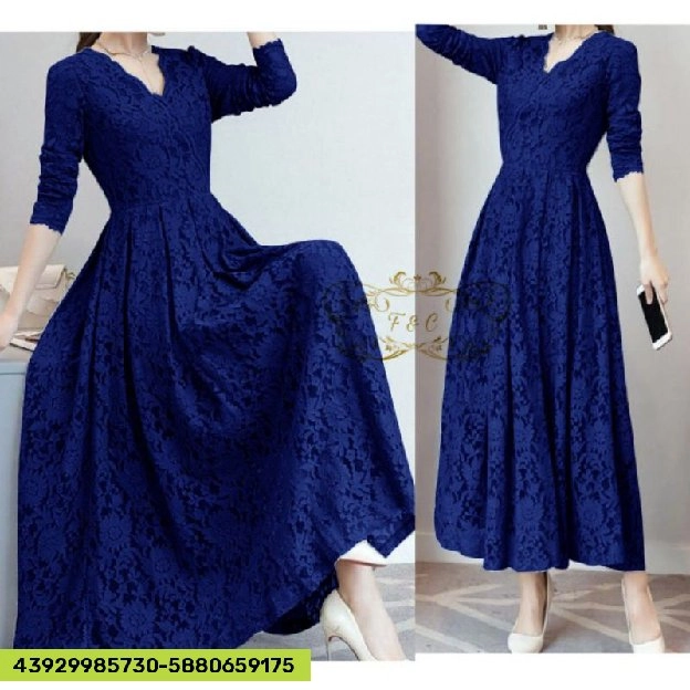 DISKON ❗❗DRESS MAXI WANITA BRUKAT CESSIE 